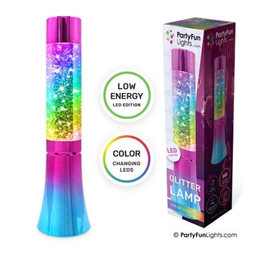 LAMPADA LED Tornado Glitter Lamp c/cambio colore cm (In box x cm) …x8